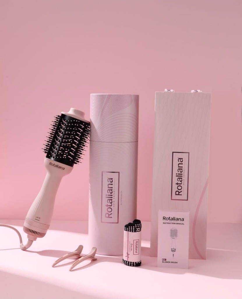 Pack Duo Salon Coiffure Rotaliana Luxe : Sèche-Cheveux 18000 + Brosse R23 + Cadeaux